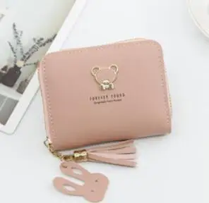 Purses woman wallet leather PU short small wallets female purse luxury brand red pink purses monederos para mujer cartera - Цвет: Золотой