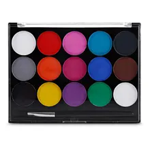 15 яркий веер Косплей краска для тела пигмент дьявол безопасное использование необычное искусство водорастворимый Макияж для лица Рисунок Вечерние кисти нетоксичный