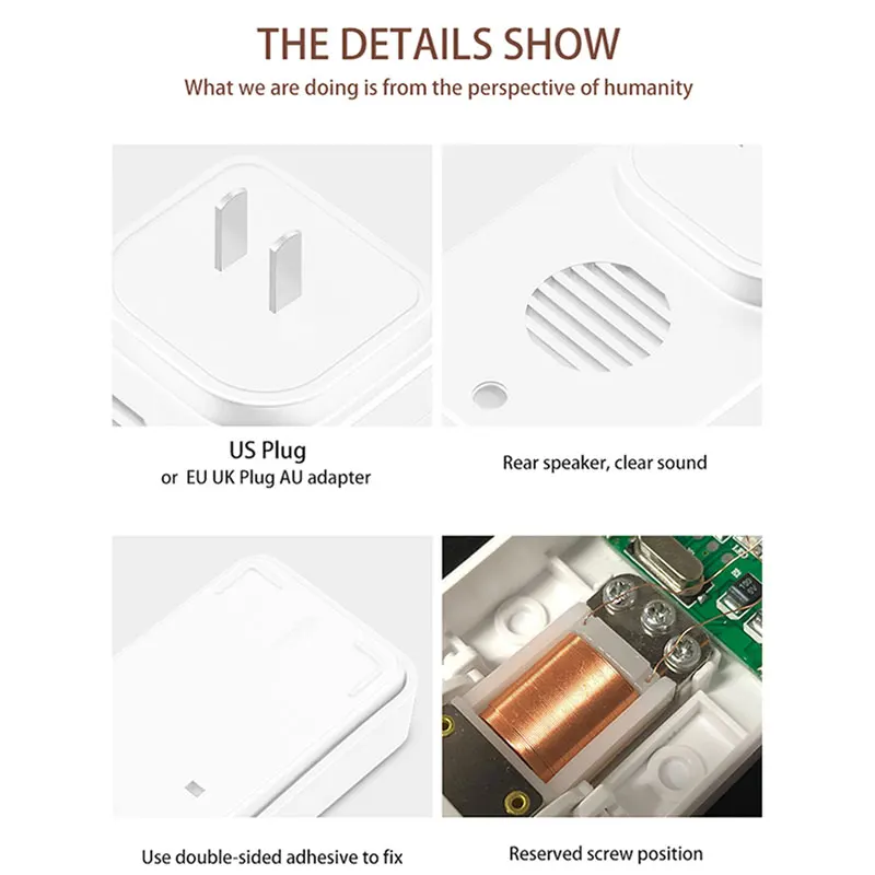 CACAZI No Battery Need Waterproof Wireless Doorbell 200M Remote Kinetic Electronic LED Light Ring Bell 1 Push Button+1 Receiver CACAZI No Battery Need Waterproof Wireless Doorbell 200M Remote Kinetic Electronic LED Light Ring Bell 1 Push Button+1 Receiver