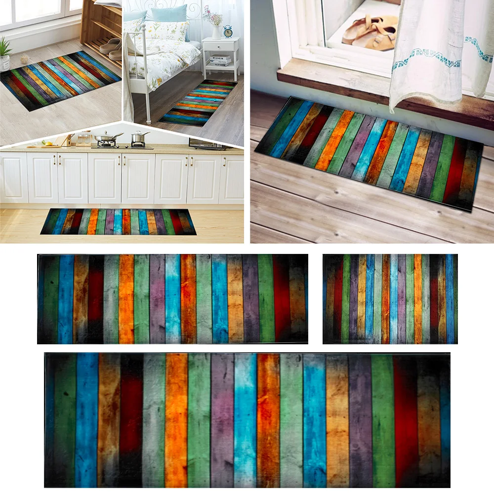 Деревянные ковры с принтом коврики прикроватные коврики противоскользящие журнальный столик напольный коврик для спальни ковер для кухни