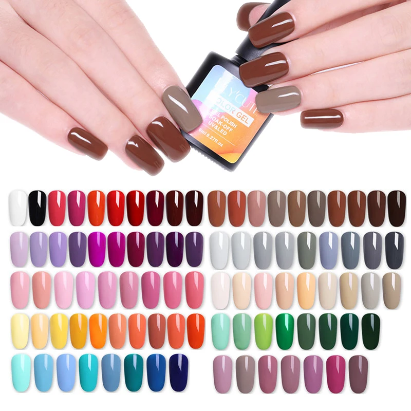 

LILYCUTE 8ml Pure UV Color Gel Polish Shiny Glitter UV Gel Varnish Soak Off UV LED Nail Art Gel Lacquer Manicure Semi Permanent