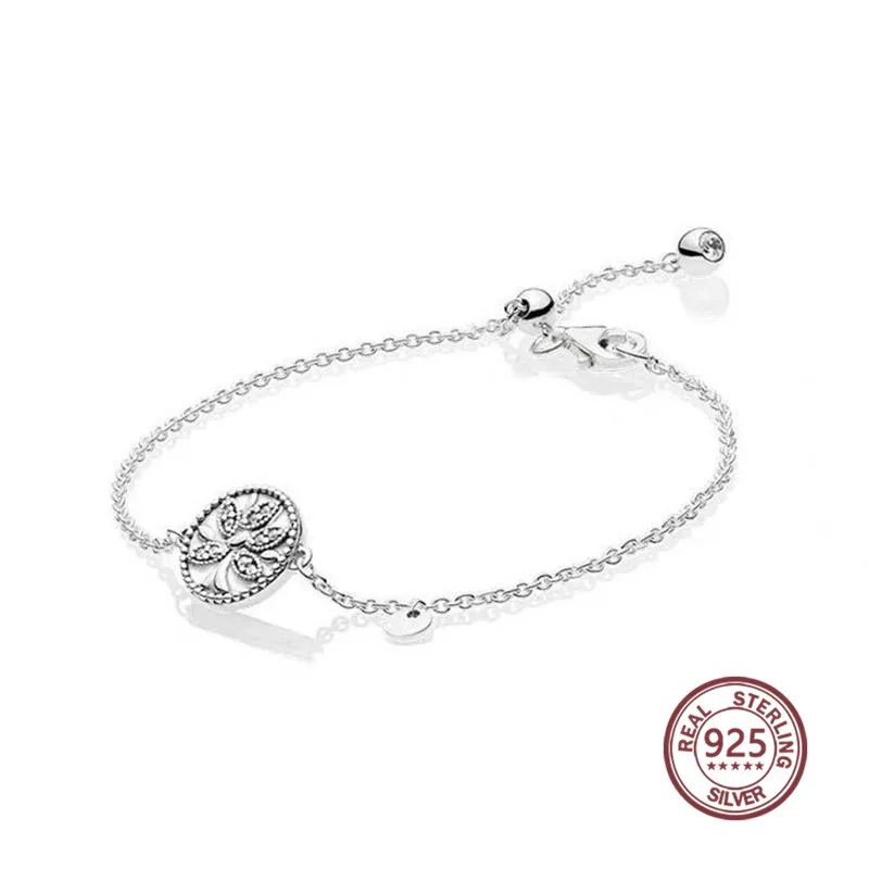 

2019 new coming Leaf Life Tree Bracelet 925 real sterling silver women jewelry fashion style free shipping