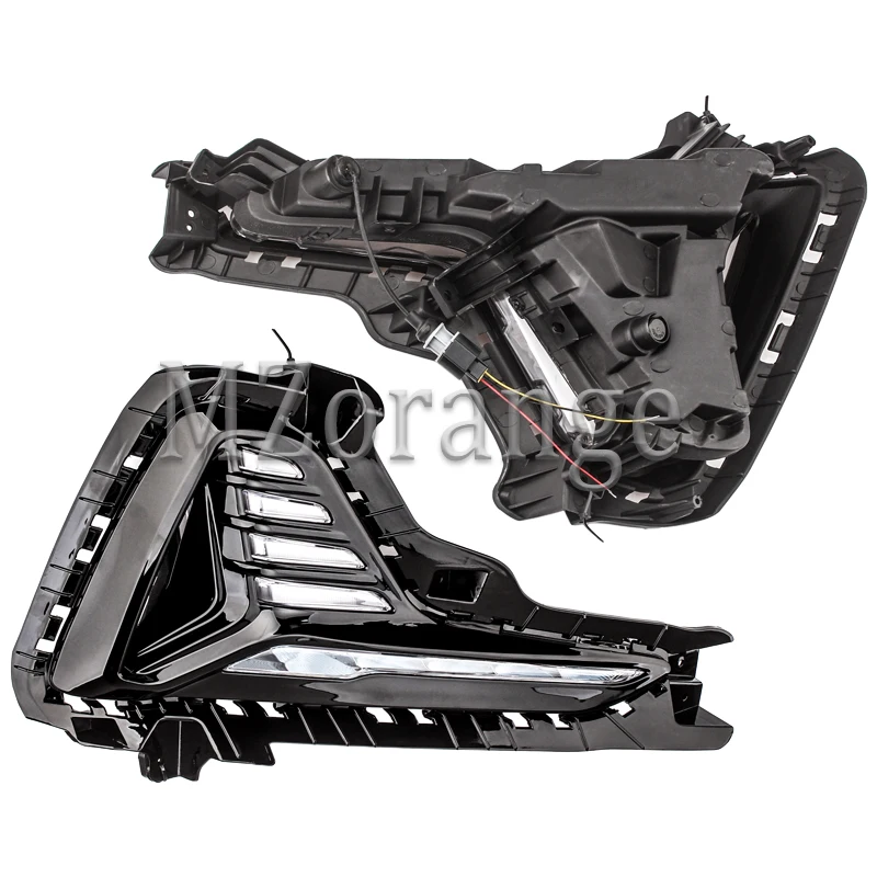 Sale for Hyundai Sonata 2018 LED DRL headlight fog lights Daytime Running Lights Fog Lamps cover headlights 2pcs day light fog light 2
