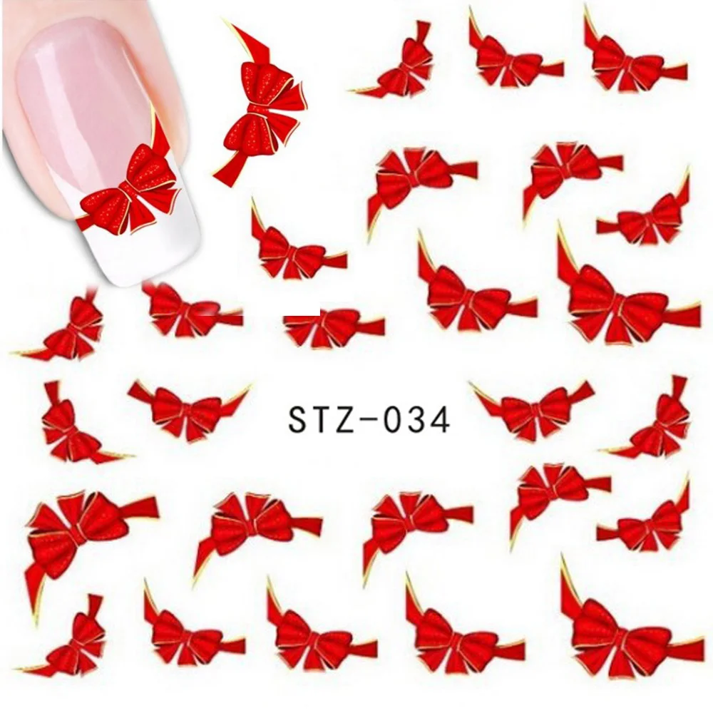 DIY Designs Women Nail Art Stickers Butterfly Tie Decals Water Sliders Manicure Decorations Tips Nail Stickers Nail Art Decoration Nail Decals 1sheets