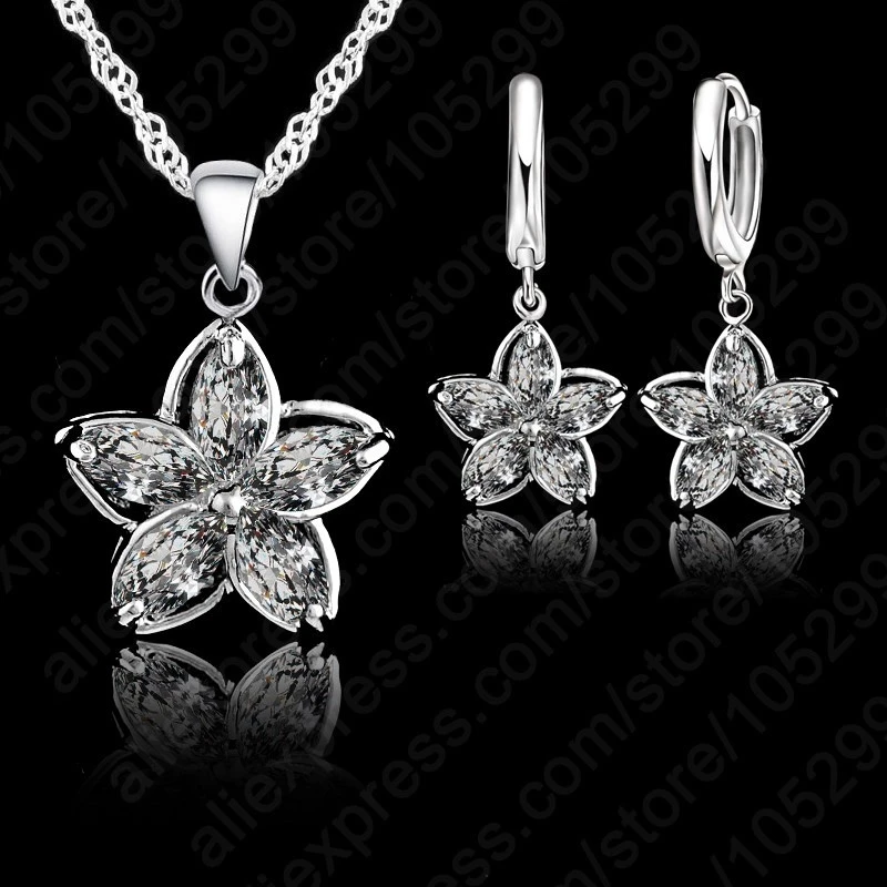 YAAMELI Charm Flower shaped Australian Crystal Fashion Necklace Pendant