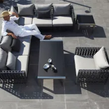 Уличная плетеная мебель секционный набор современный ротанговый садовый диван