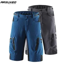 ARSUXEO мужские спортивные шорты для активного отдыха, велосипедные шорты для горного велосипеда, водостойкие шорты свободного кроя