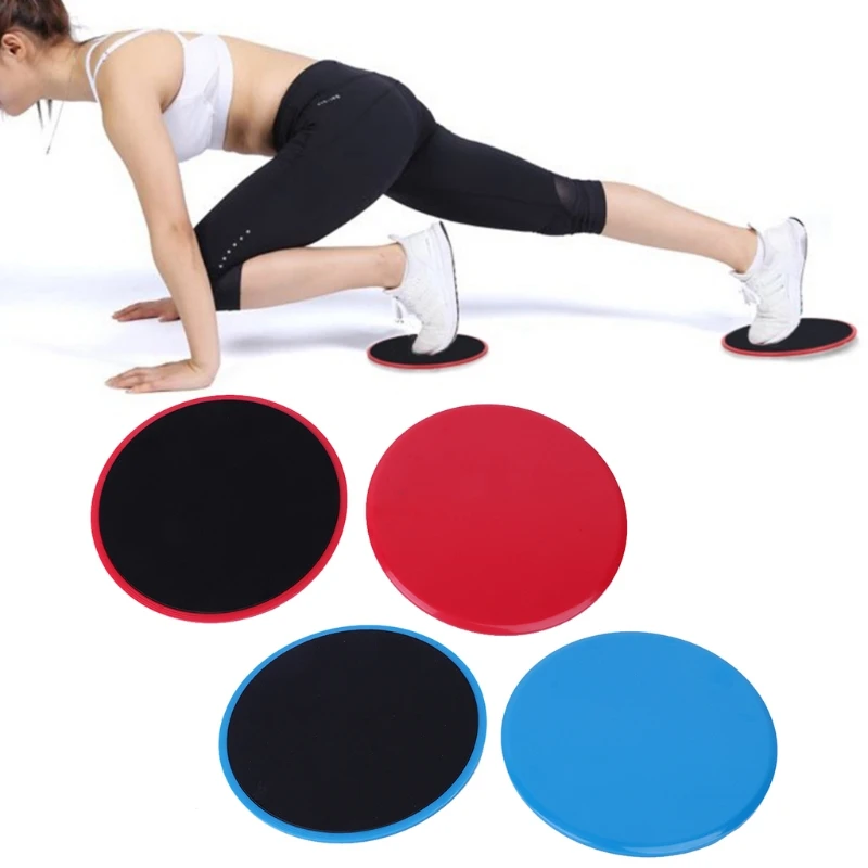 2Pcs Set Sliding Discs Double Side Exercise font b Fitness b font Round Full Body Sport