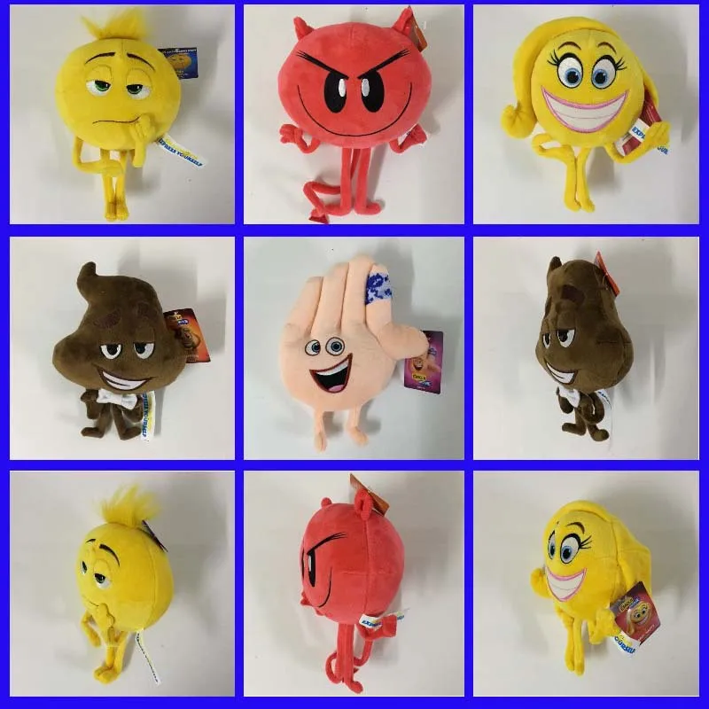 20cm Anime emoji plush toys Express happy crazy emoji happens Devil red