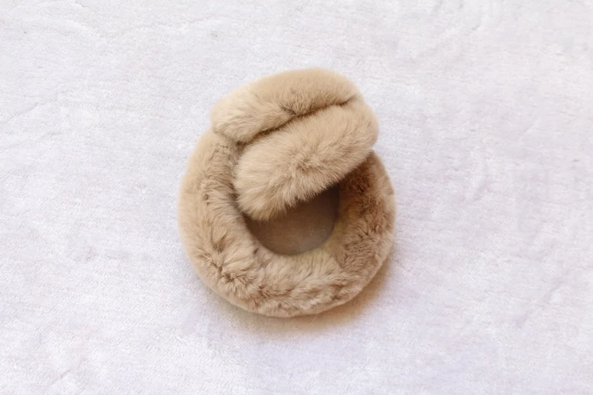 real rabbit fur winter earmuffs for girl (5)