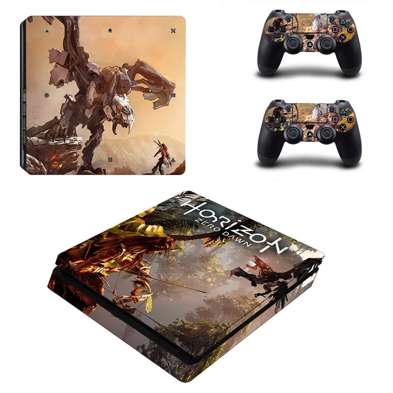 Horizon Zero Dawn PS4 тонкая игровая станция 4 Тонкая наклейка s Vinilo наклейка для sony Playstation 4 тонкая консоль и контроллер - Цвет: YSP4S-1027