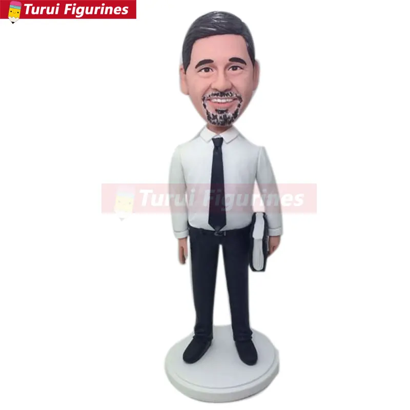 Учительница истории на заказ Bobble голова глиняная Статуэтка персонализированные на основе клиентов фото украшение для именинного торта бойфренда подарок учить