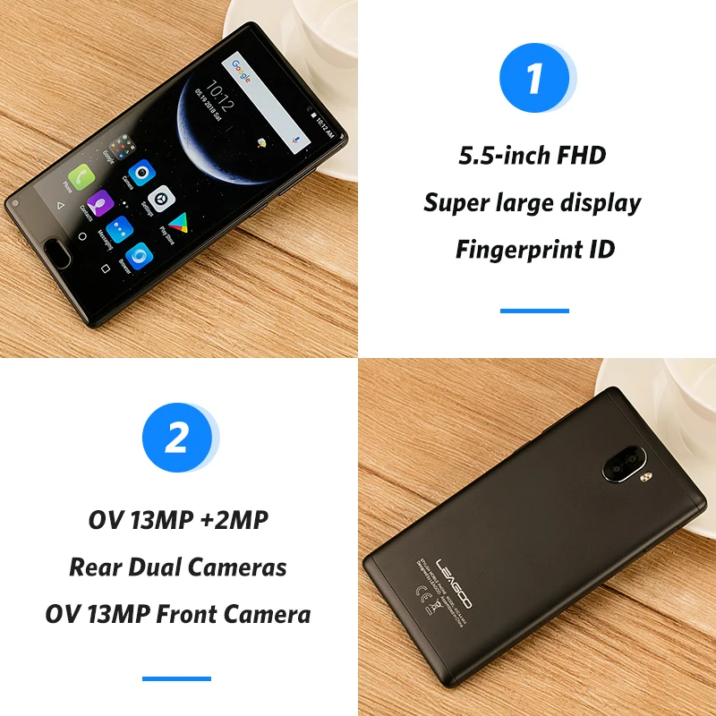 Leagoo kiicaa Mix 5.5 &quotполный Экран Android7.0 MTK6750T восьмиядерный смартфон 3 ГБ Оперативная