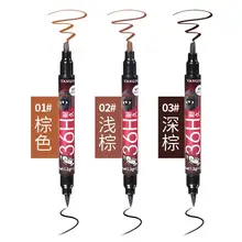 Подводка для глаз водонепроницаемый коричневый и черный цвет 2 в 1 двухсторонний Мягкий Гладкий не головокружение длительный контур глаз Макияж