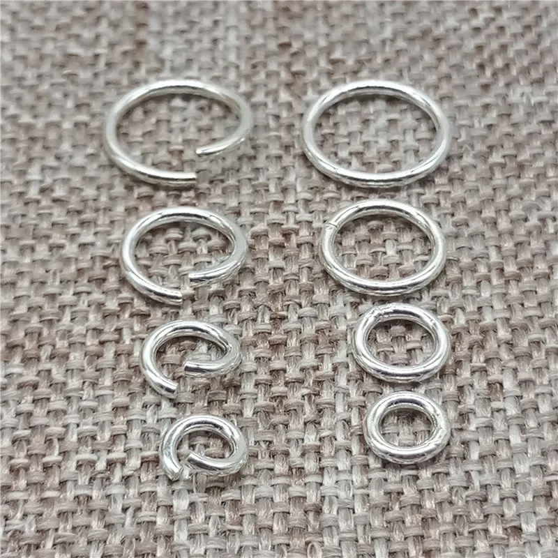 1 Confezione In Argento Sterling 925 Aperto/chiuso Rotondo Diviso E - Foto 7