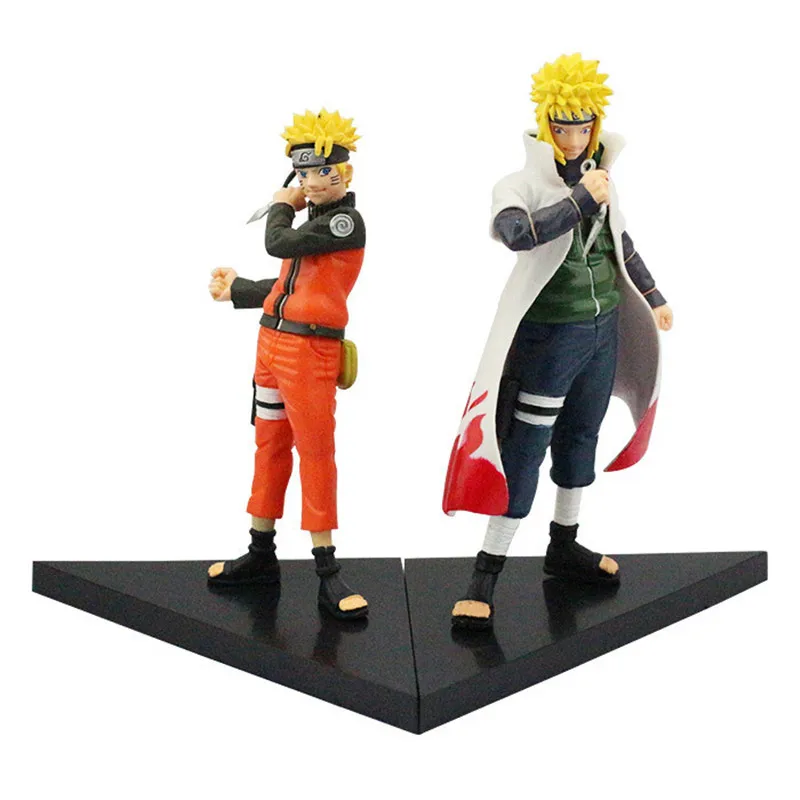 2Pcs lot Naruto font b Action b font font b Figures b font Naruto Shippuden Minato