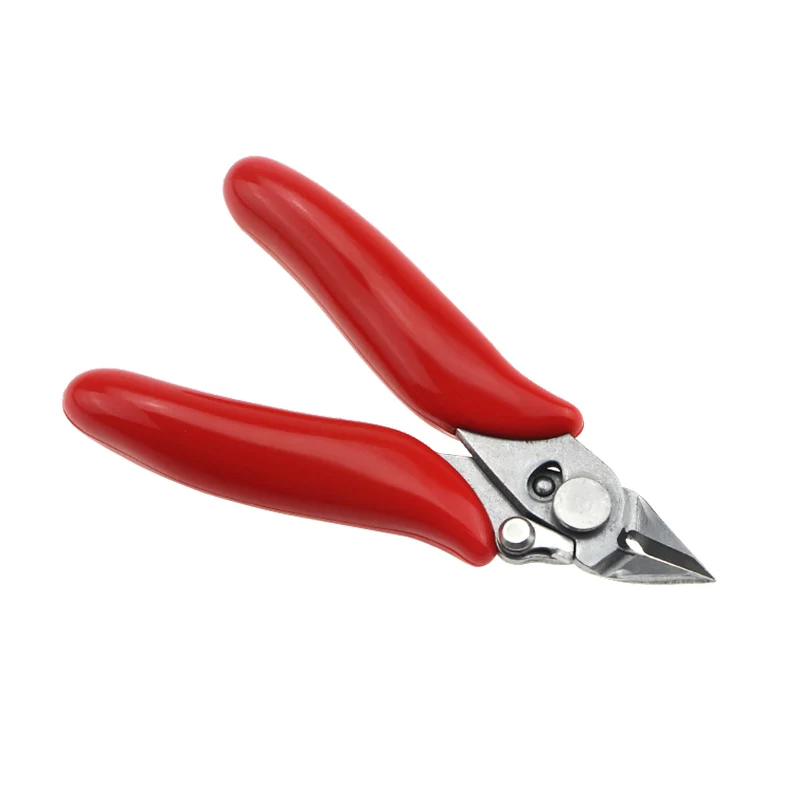 

UANME Red 3.5" Mini Diagonal Wire Cable Side Flush Cutter Stainless Steel Plier Tool with Lock Hand Herramientas