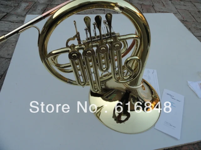 

New Arrival students Musical Instrument Bb Tune French Horn Single Row 4 - Valves New With Case And Mouthpiece Free Shipping