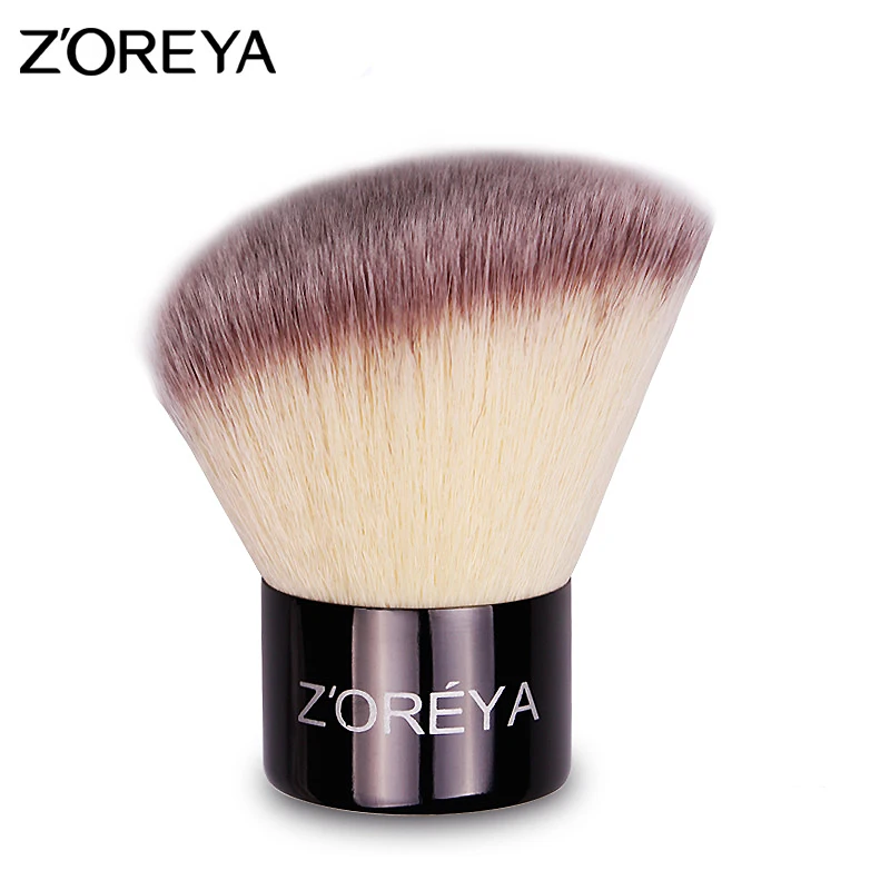 

ZOREYA 1pcs soft foundation cosmetic powder brush lady high light make up powder tool Tricolor nylon hair multifunction brush