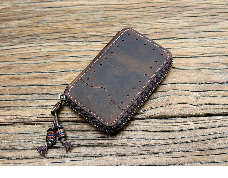 leather key wallet card holder