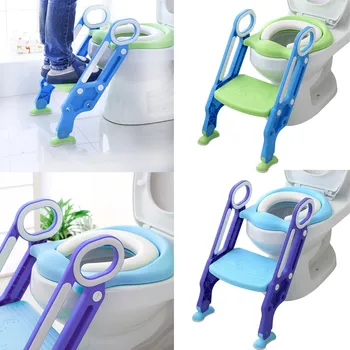 

NEW design Unisex Baby Child Potty Toilet Trainer Seat Step Stool Ladder Adjustable Training Chair new year gift