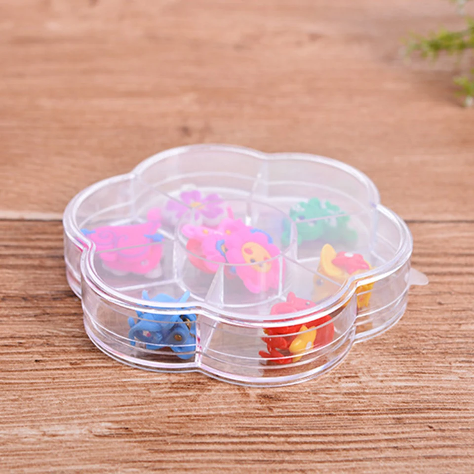 Plum Plastic Storage Box Case Craft Organizer Bead Storage Integrate Jewelry Case For Girls And Collector