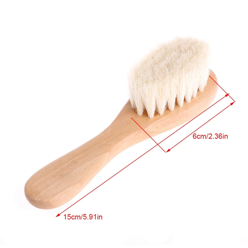 Baby Hair Brush Comb Baby Girls Boys Massager Natural Hairbrush Wooden Brush Plastic Massager Natural Wool Head Comb