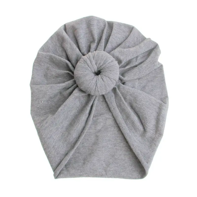 Baby Turban Top Knot Hat Toddler Kids Boy Girl India Beanie Hat Lovely Soft Newborn Headwear Photography Props Accessories - Цвет: LGY