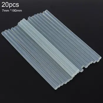

20pcs/set 7mmx190mm Transparent Hot-melt Gun Glue Sticks Gun Adhesive DIY Tools for Hot-melt Glue Gun Repair Alloy Accessories