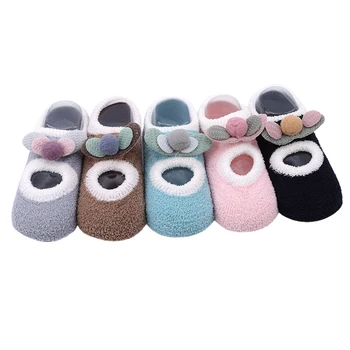 

Coral Fleece Cotton Cute Cartoon Baby Socks Soft Infant Socks Girls Anti Slip Winter Warm Indoor Home Floor Kids Socks