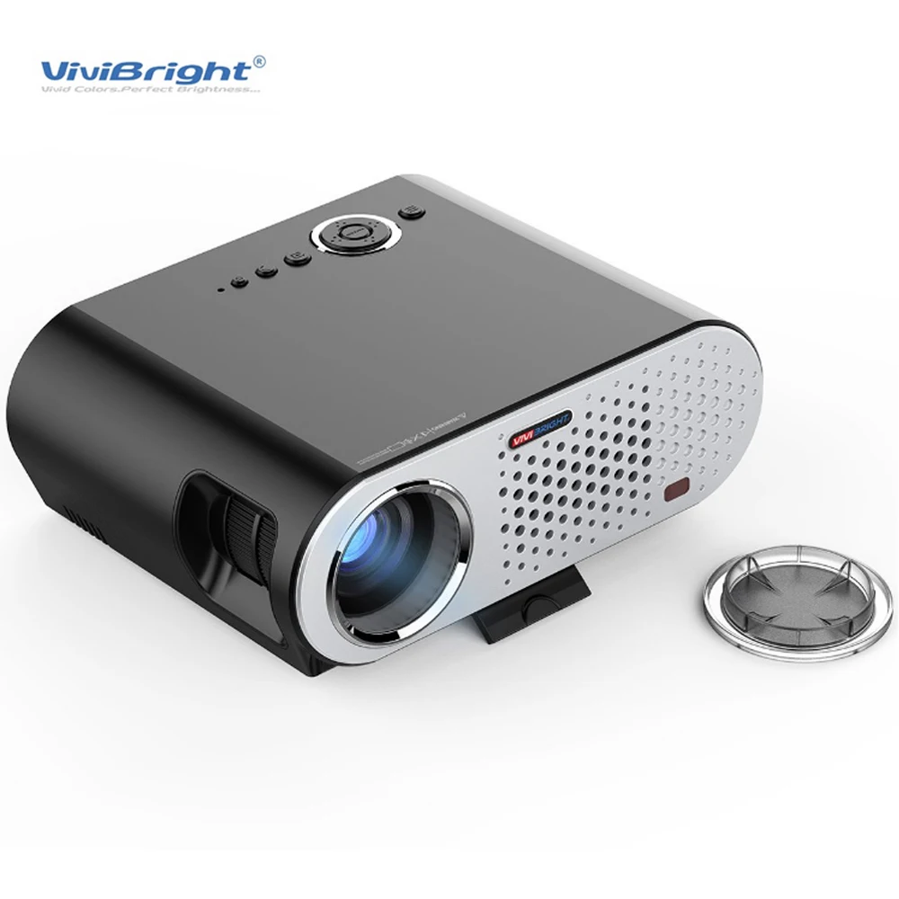 

Vivibright GP90 Portable Projector LED LCD 3200 Lumens 1280*800 Support 1080P with 2*HDMI/2*USB/VGA/AV/AUDIO for Home Cinema