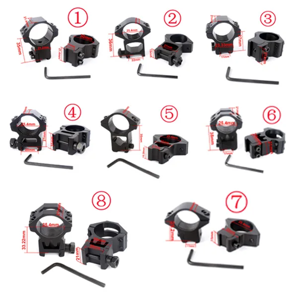 WIPSON 1 пара 30 мм/25,4 мм прицел крепление кольцо Уивер 11 мм/20 мм база Rail Air винтовка Охота ласточкин хвост Rail аксессуары для охоты