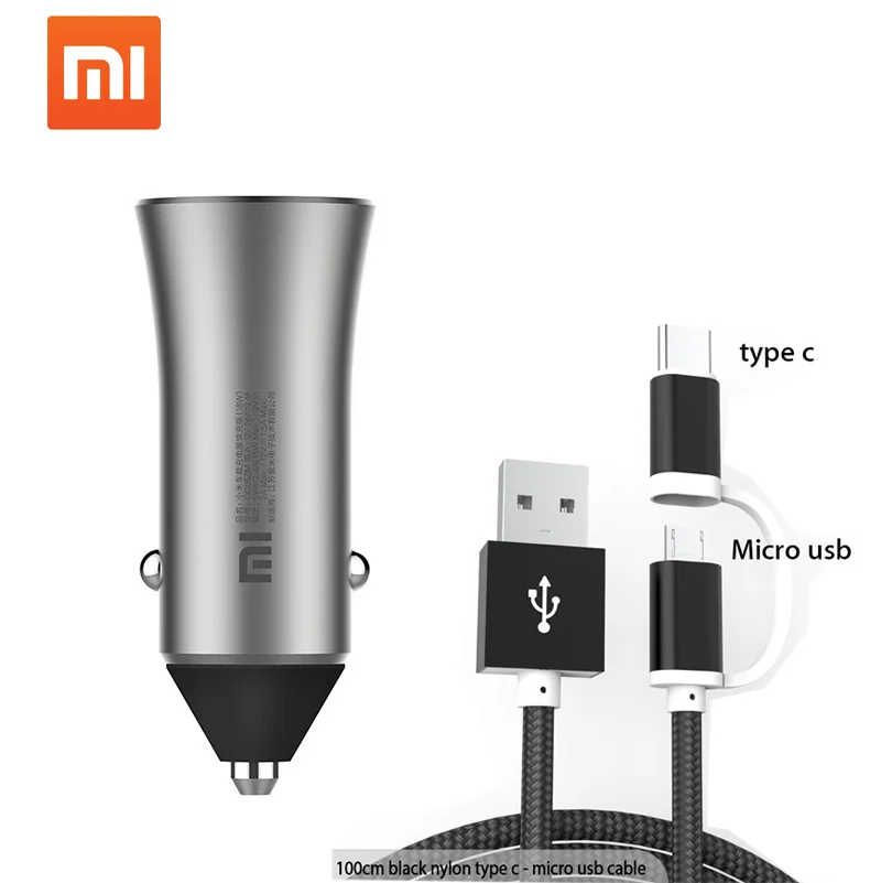 

Original Dual USB Xiaomi Car Charger 18W fast Charge qc3.0 for Xiaomi mi 9 8 6 se redmi note 7 pro 6 5 A2 A1 MIX 3 2S MAX 3 A3