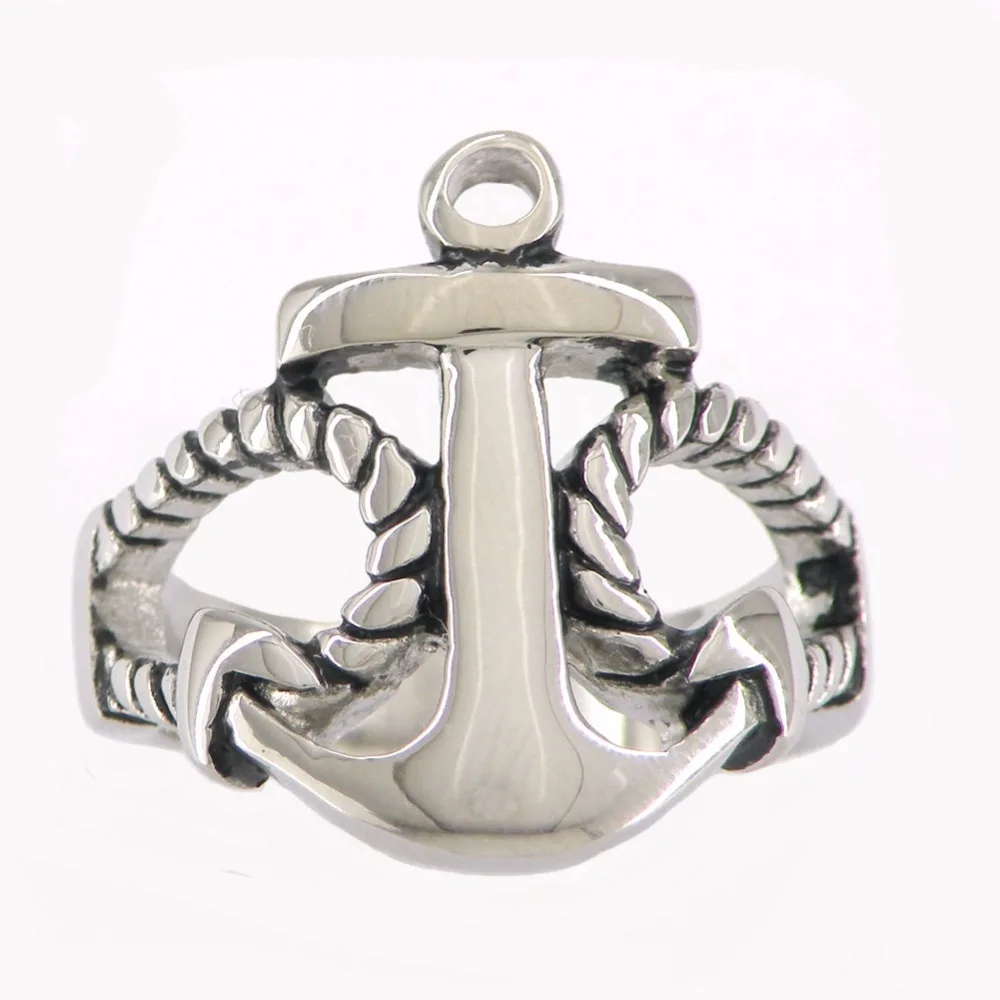 

Fanssteel Stainless steel jewelry MARINE ANCHOR NAVY SEAMAN SAILOR RING FSR10W99