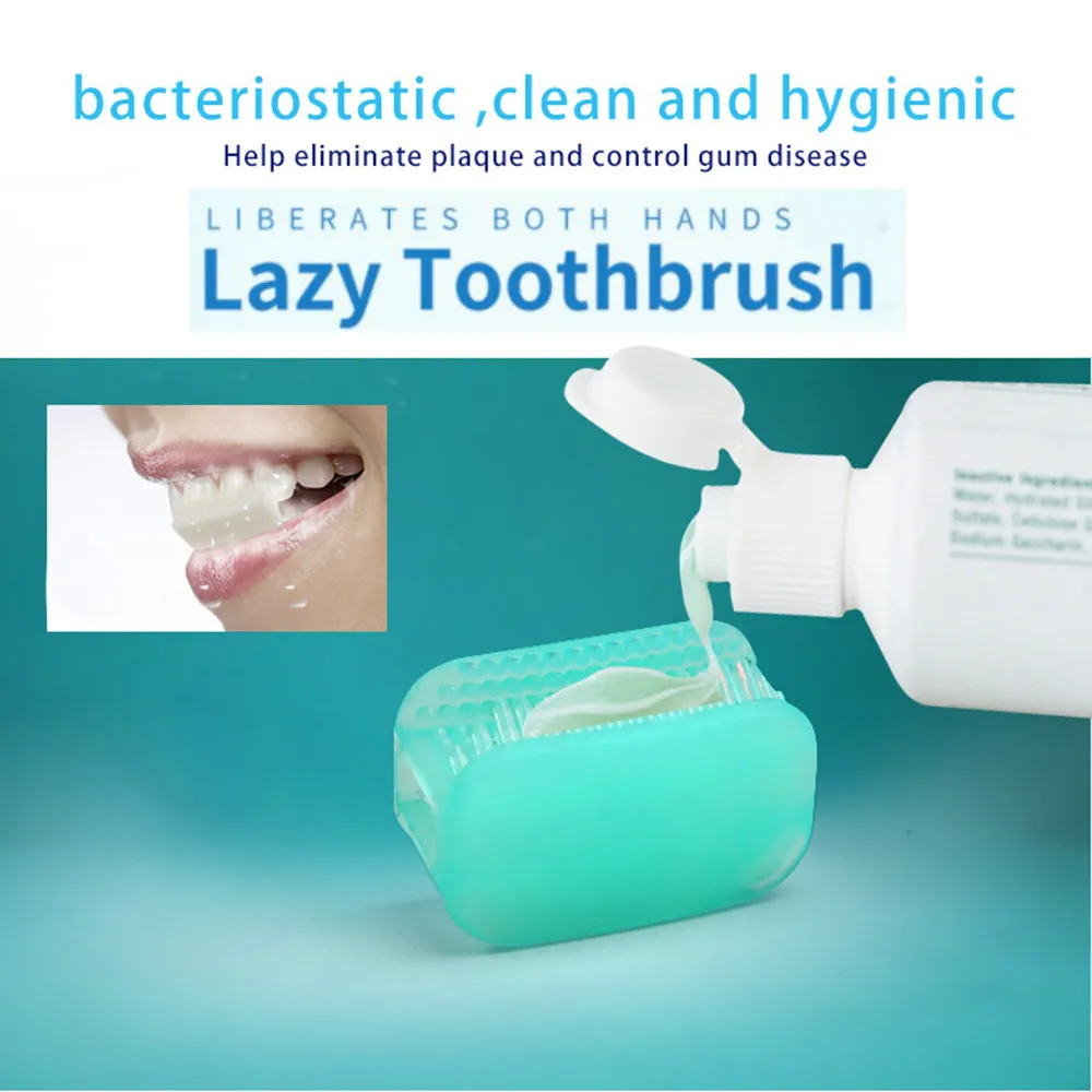 

Mini Food Grade Silicone Lazy Chewing Bite Toothbrush Not Use Hand Whitening Toothbrush for Travel or Dairy Use Drop Ship