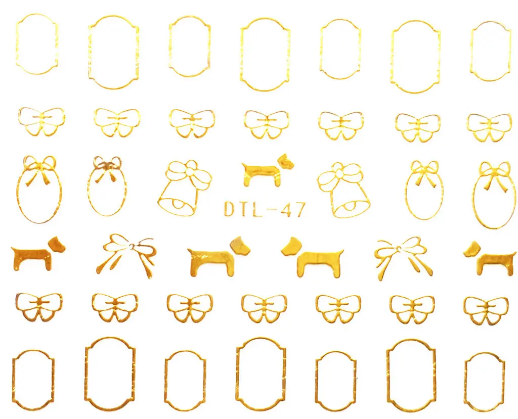 Rocooart DTL025-048 переводные наклейки для ногтей 3D Золотые английские короны наклейки для ногтей наклейки для маникюра s