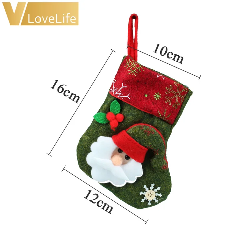 Милые рождественские носки-чулки; коллекция года; Новогодний подарок Санта-Клауса; Подарочная сумка; рождественские украшения; праздничные вечерние принадлежности