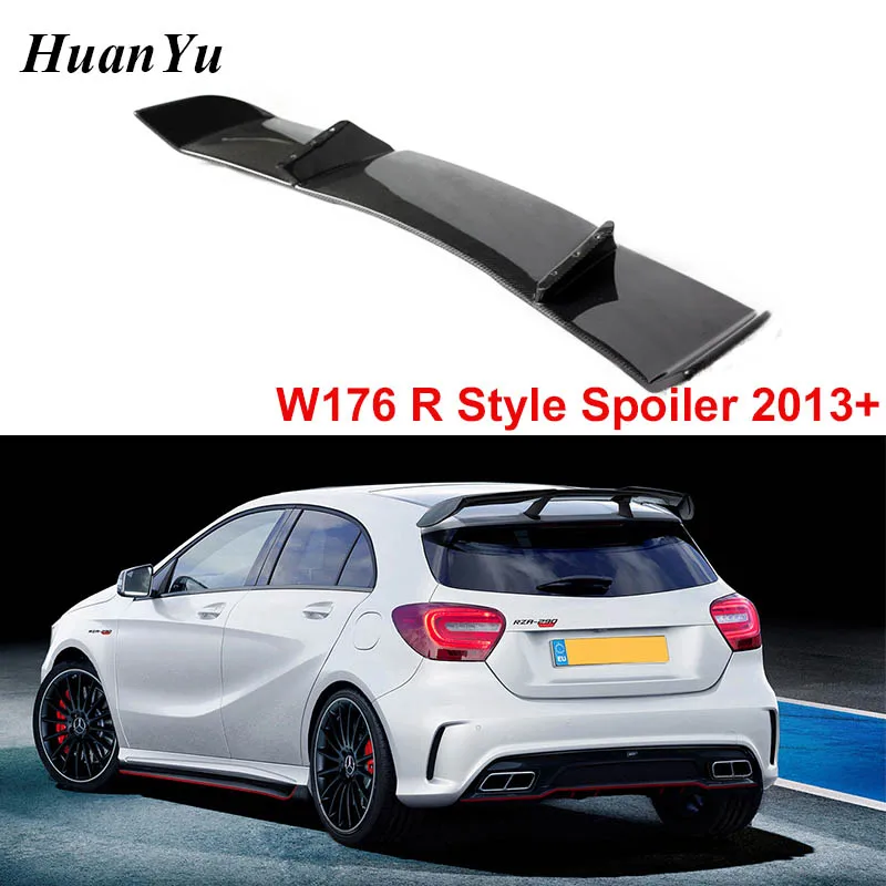 

Carbon Fiber R style Spoiler for Mercedes W176 5-Door Hatchback Rear Roof Boot Lips Wings A180 A200 A250 A45 2013+