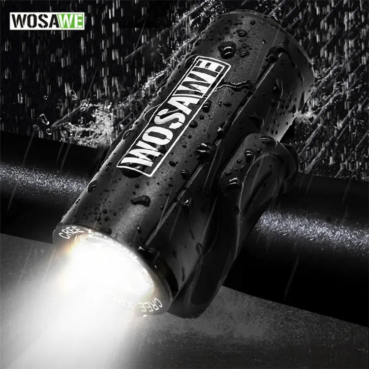 WOSAWE Bike Light Waterproof Aluminum Alloy USB Charging Mini Bicycle Flashlight Warning LED Strong T6 Front Lights | Спорт и