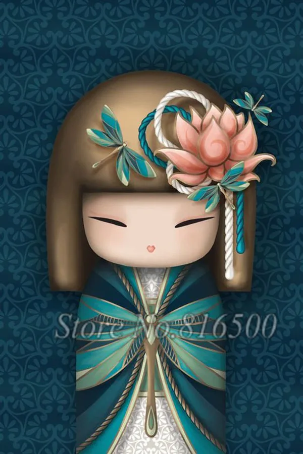 Алмазная мозаика, алмазная Вышивка крестом мультфильм девочек в Японии 5D алмаз живопись полный стразы свадебный подарок 188293 - Цвет: 188293-K