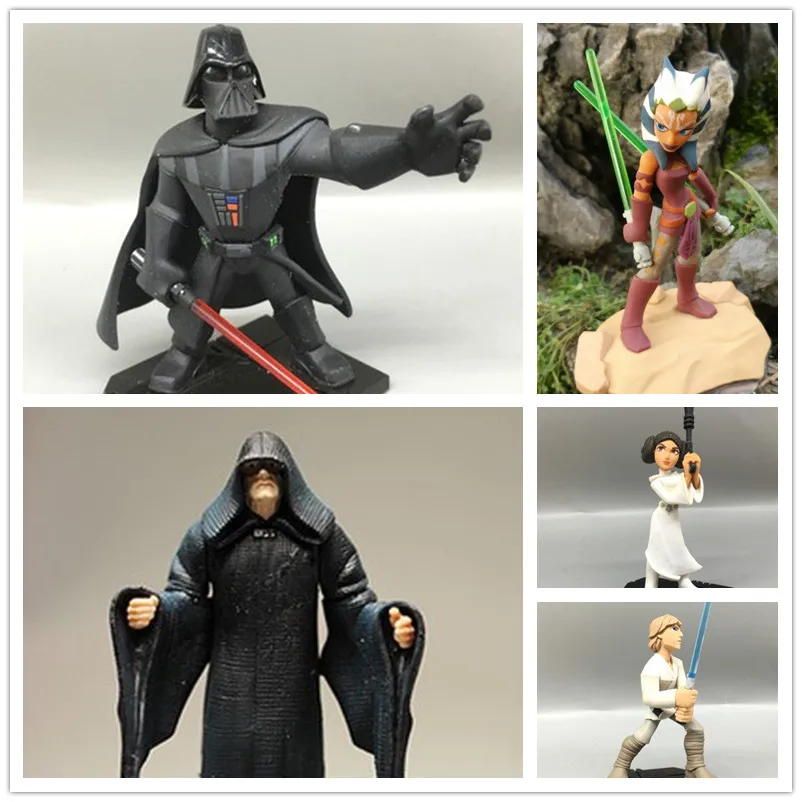 

1pcs Original Star Wars Action Figure Star Wars Toys Darth Vader Luke Skywalker Princess Leia Villain Palpatine Ahsoka Tano