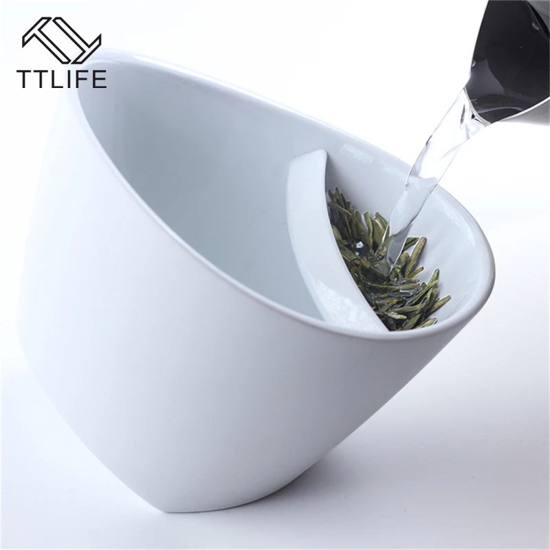 

TTLIFE Creative Design Plastic Tilt Tea Cup with Tea Infuser 250ml Drinkware Personalized Water Cups Bar Tools