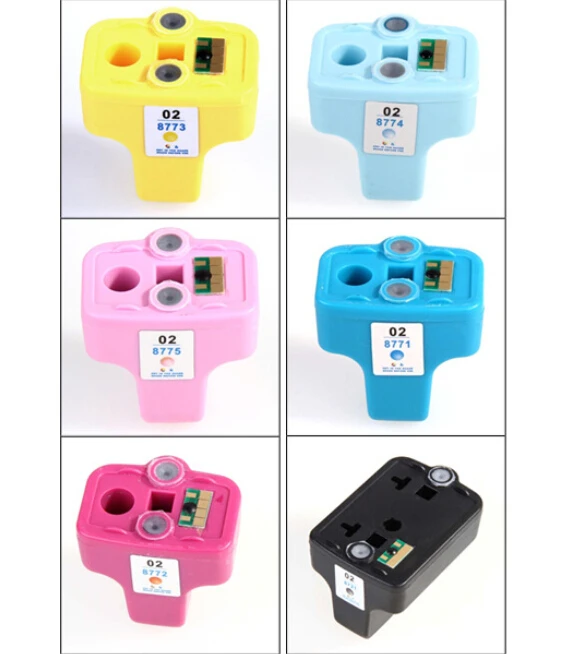 Cartucho de tinta compatible para hp 02 xl photosmart c5180 c6180 c6280  c7160 c7180 c7280 c8180 d6180 d6160 d7145 d7155 impresora|ink  cartridge|compatible ink cartridgeink cartridge for hp - AliExpress
