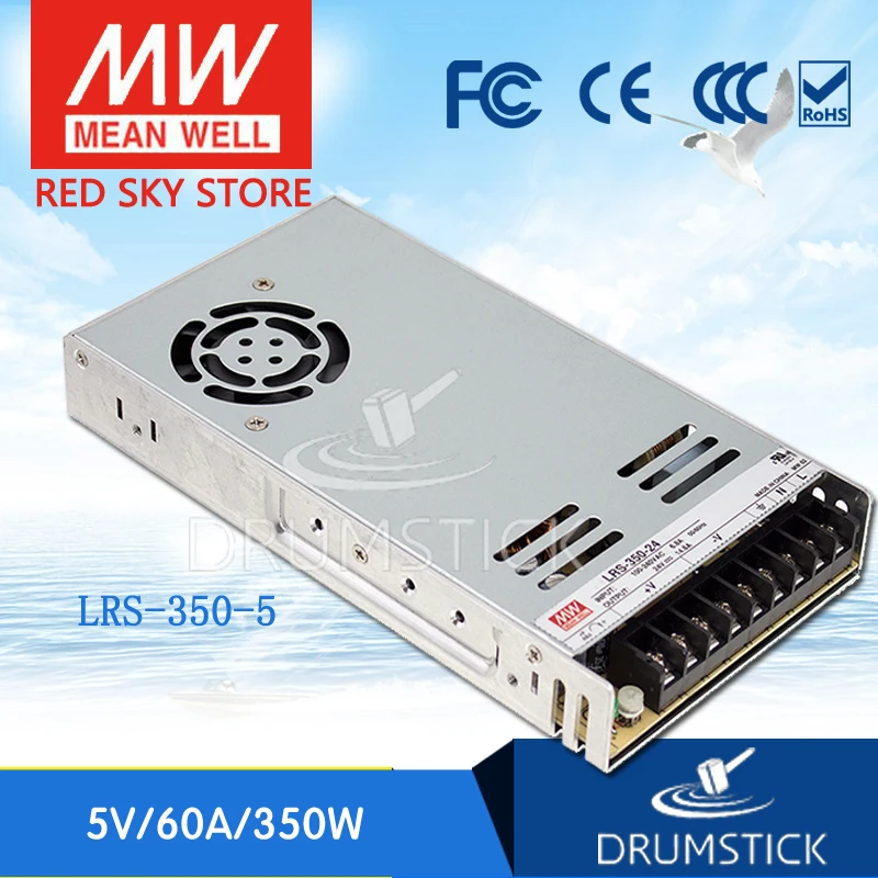 Лидер продаж бренд MEAN WELL представляет LRS 350 5 5V 60A meanwell 300W один Выход переключение