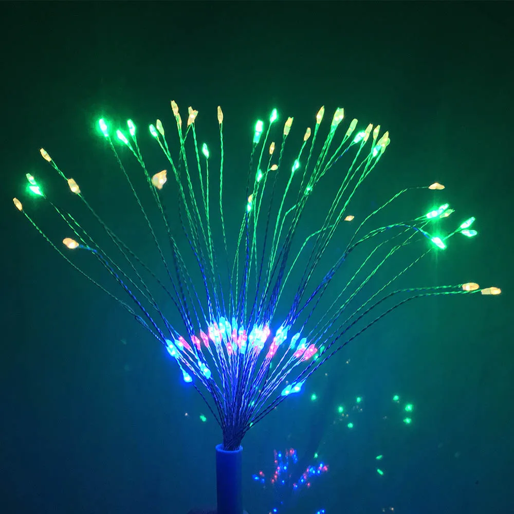 DIY светодиодный Сказочный свет 8 режимов с батареей Starburst праздничный свет дистанционное управление для сада декор для вечеринки Рождества - Испускаемый цвет: Multi color