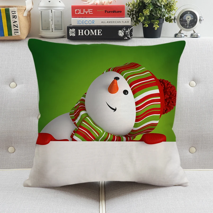 Рождественская декоративная наволочка с рисунком 45x45 см|christmas cushion covers|cushion covercushion