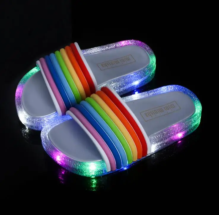 slippers rainbow
