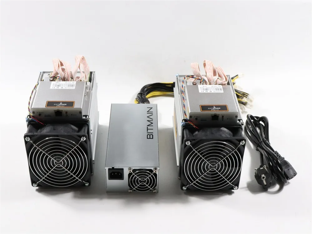 2 шт б/у ZCASH Miner Antminer Z9 Mini 10k Sol/s 300W с 1pc Bitmain APW3 1600W PSU хорошая прибыль лучше чем A9 S9