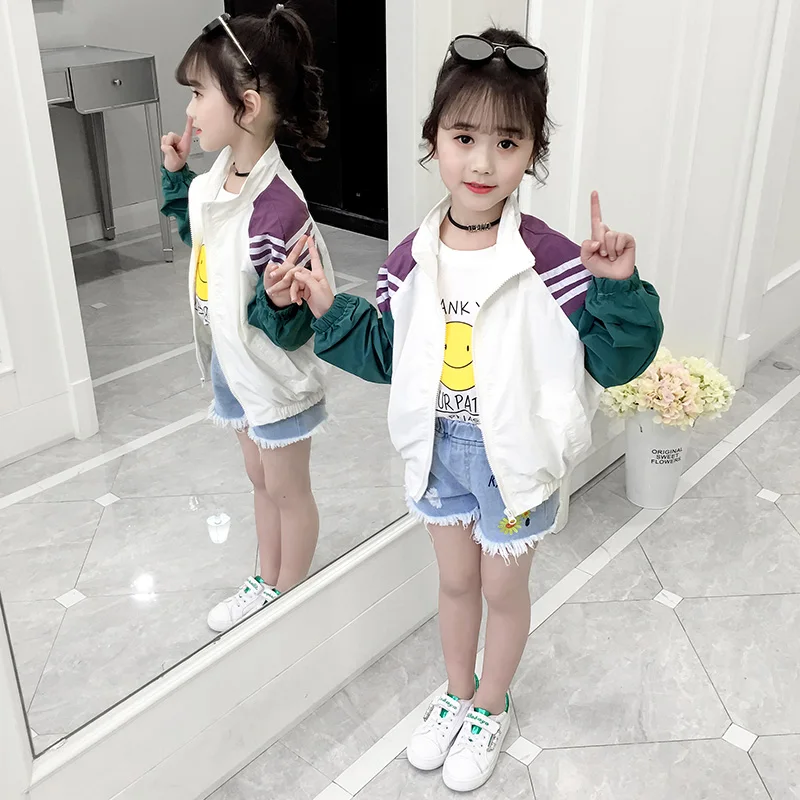 

neutral spring and autumn kids Long sleeves Spell color stripe coat boy Clothes motion kid clothes bobysuit black tights kids