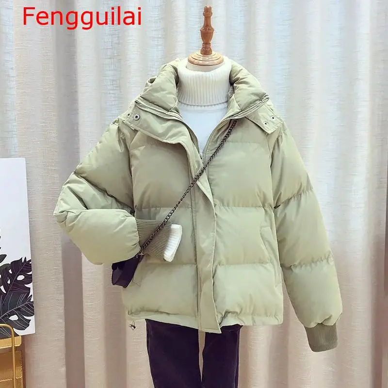 Женское пальто, зимнее, шикарное, короткое, с подкладкой, женское, хлопковое, с подкладкой, одежда, ветровка, с подкладкой из хлопка, теплая куртка